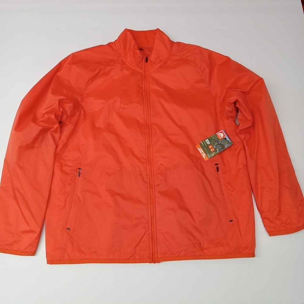Ozark Trail Insulated Jacket Mens M Orange Lightweight UPF 50 Wind Resistant NWT